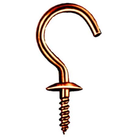 Gizmo 100 Count 1-.13in. Solid Brass Cup Hooks, 100PK GI82493